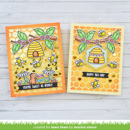 Lawn Fawn - Lawn Cuts - Dies - Honeycomb Backdrop 3 Lawn Fawn - Lawn Cuts - Dies - Honeycomb Backdrop