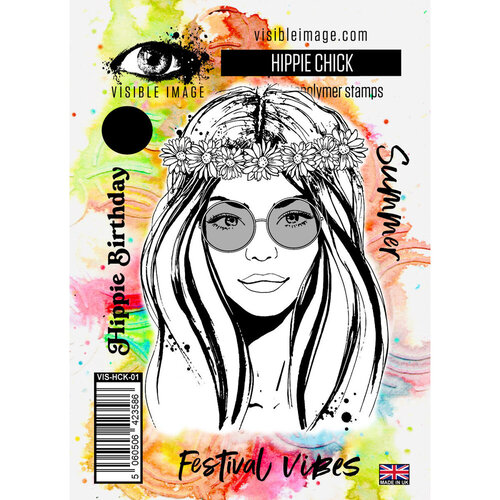 Visible Image - Clear Photopolymer Stamps - Hippie Chick 1 Visible Image - Clear Photopolymer Stamps - Hippie Chick