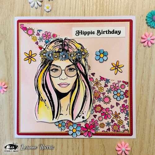 Visible Image - Clear Photopolymer Stamps - Hippie Chick 3 Visible Image - Clear Photopolymer Stamps - Hippie Chick