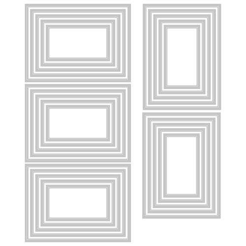 Sizzix - Tim Holtz - Framelits Dies - Stacked Tiles - Rectangles