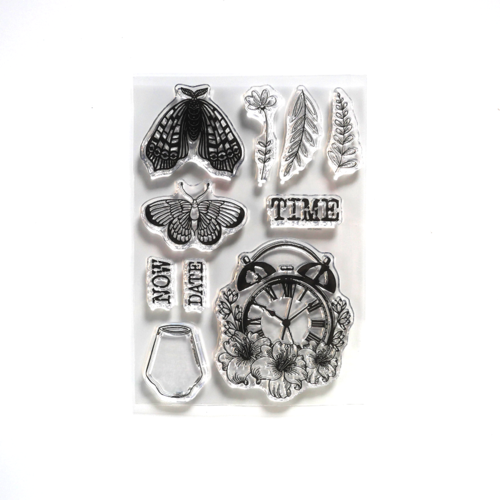Elizabeth Craft Designs - Back In Time Collection - Clear Photopolymer Stamps - Back In Time