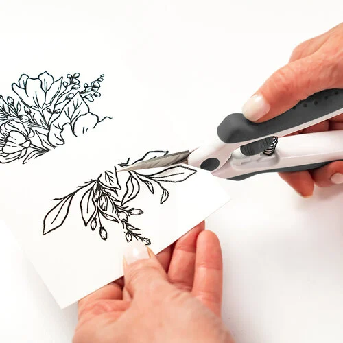 Scrapbook.com - Scissors - EasyGrip Ergonomic - Stainless Steel - Spring Action Precision - 6.5" 3 Scrapbook.com - Scissors - EasyGrip Ergonomic - Stainless Steel - Spring Action Precision - 6.5"