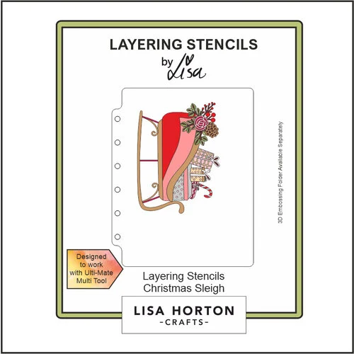 Lisa Horton Crafts - Christmas - Layering Stencils - Sleigh