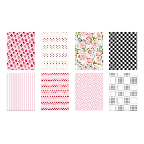 Scrapbook.com - Berry Sweet - Patterned Cardstock Paper Pad - 2 Pack Bundle - 6x8 and A2 - 80 Sheets