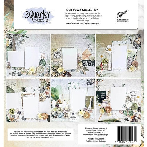 3Quarter Designs - Our Vows Collection - 12 x 12 Paper Pack