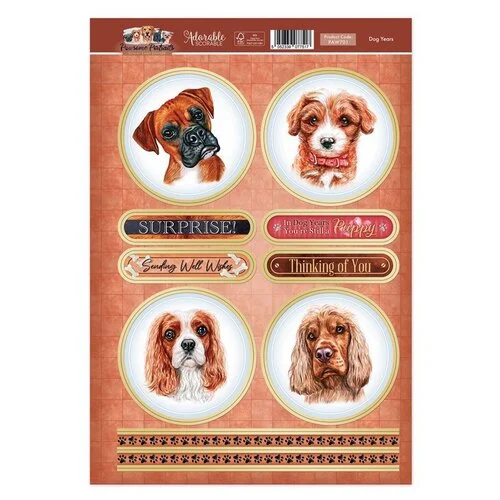Hunkydory - Card Topper Sheet - Dog Years 1 Hunkydory - Card Topper Sheet - Dog Years