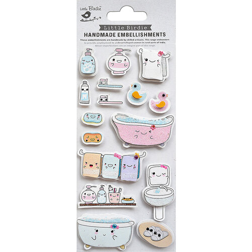 Little Birdie Crafts - Self Adhesive Embellishments - Bath Time