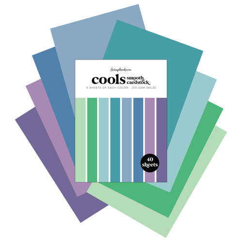 Scrapbook.com - Cools - Smooth Cardstock Paper Pad - 6x8 - 40 Sheets 2 Scrapbook.com - Cools - Smooth Cardstock Paper Pad - 6x8 - 40 Sheets
