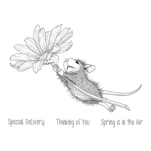Spellbinders - House-Mouse Designs - Spring Collection - Cling Mounted Rubber Stamps - Daisy Mouse 1 Spellbinders - House-Mouse Designs - Spring Collection - Cling Mounted Rubber Stamps - Daisy Mouse