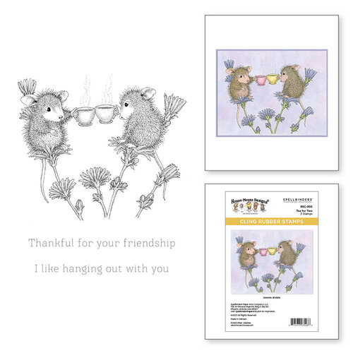 Spellbinders - House-Mouse Designs - Spring Collection - Cling Mounted Rubber Stamps - Tea for Two