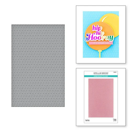 Spellbinders - Its My Party Too Collection - Embossing Folder - Tiny Dots