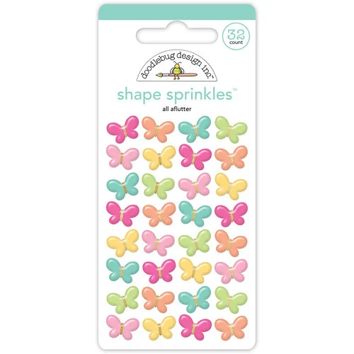 Doodlebug Design - Hello Again Collection - Shape Sprinkles - All Aflutter