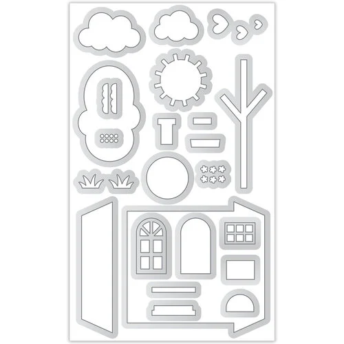 Doodlebug Design - Hello Again Collection - Doodle Cuts - Metal Dies - Home Sweet Home
