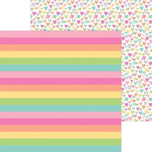 Doodlebug Design - Hello Again Collection - 12 x 12 Double Sided Paper - The Bright Side 1 Doodlebug Design - Hello Again Collection - 12 x 12 Double Sided Paper - The Bright Side