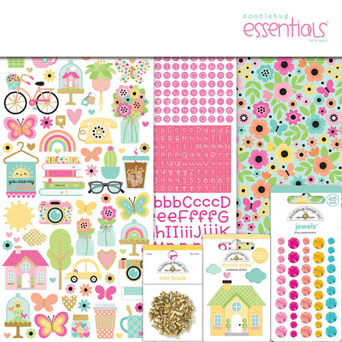 Doodlebug Design - Hello Again Collection - Essentials Kit