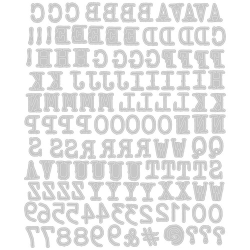 Sizzix - Tim Holtz - Thinlits Dies - Alphanumeric Tiny Type Upper