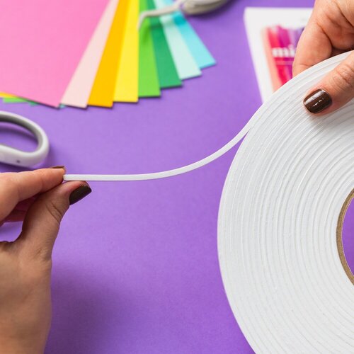 Scrapbook.com - Double Sided Adhesive Foam Roll - 1/4 Inch x 32 Feet - White - 3mm Thickness - 1 Roll