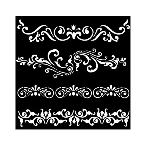 Stamperia - Around The World Collection - Media Stencils - Borders