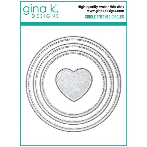 Gina K Designs - Dies - Single Stitched Circles 1 Gina K Designs - Dies - Single Stitched Circles