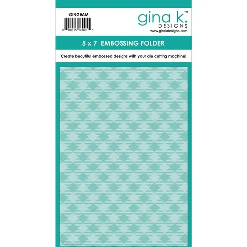 Gina K Designs - Embossing Folder - Gingham 1 Gina K Designs - Embossing Folder - Gingham