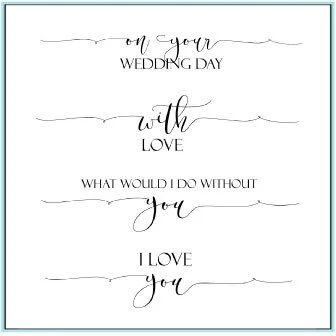 Gina K Designs - Clear Photopolymer Stamps - Scripty Love Mini 1 Gina K Designs - Clear Photopolymer Stamps - Scripty Love Mini
