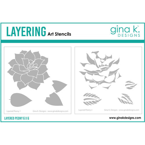 Gina K Designs - Layering Stencils - Peony