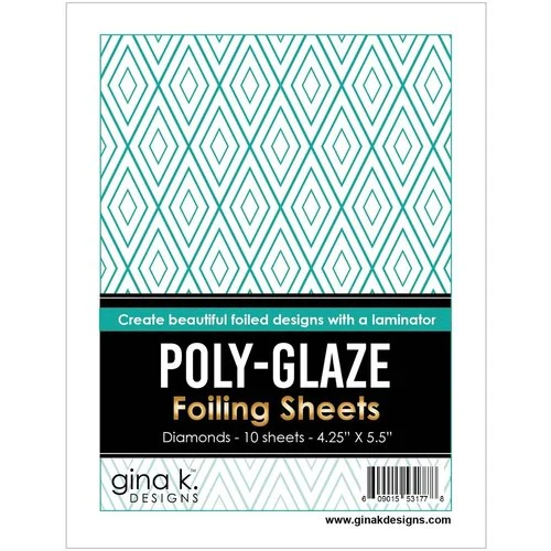 Gina K Designs - Poly-Glaze Foiling Sheets - Diamonds 1 Gina K Designs - Poly-Glaze Foiling Sheets - Diamonds