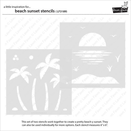 Lawn Fawn - Stencils - Beach Sunset