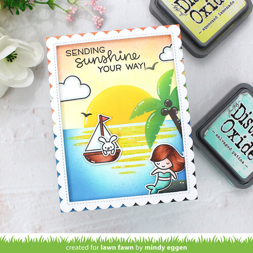 Lawn Fawn - Stencils - Beach Sunset