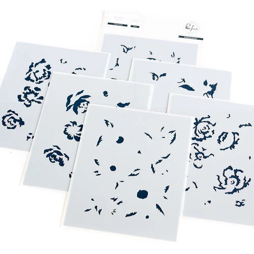 Pinkfresh Studio - Layering Stencils - Peony Fantasy
