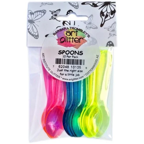 Art Glitter - Rainbow Spoons - 10 Pack 1 Art Glitter - Rainbow Spoons - 10 Pack