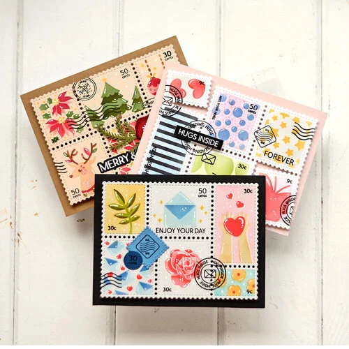 Waffle Flower Crafts - Craft Dies - Postage Collage 3 Waffle Flower Crafts - Craft Dies - Postage Collage