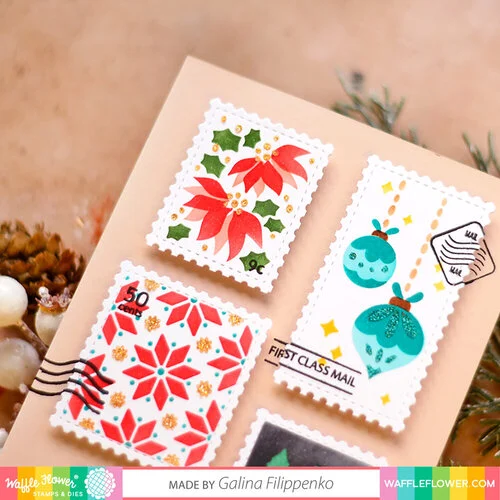 Waffle Flower Crafts - Craft Dies - Postage Collage 5 Waffle Flower Crafts - Craft Dies - Postage Collage