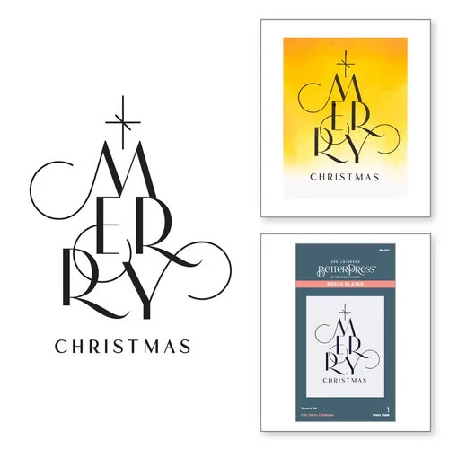 Spellbinders - BetterPress Collection - Press Plates - Chic Merry Christmas