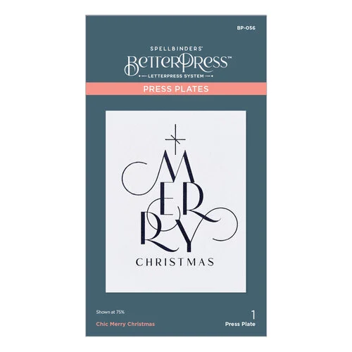 Spellbinders - BetterPress Collection - Press Plates - Chic Merry Christmas