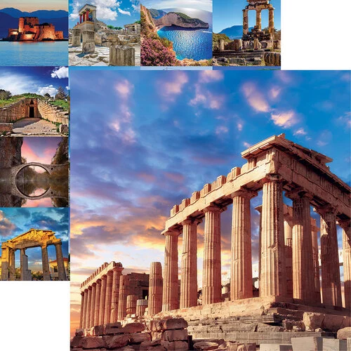 Reminisce - Greece Collection - 12 x 12 Double Sided Paper - Parthenon 1 Reminisce - Greece Collection - 12 x 12 Double Sided Paper - Parthenon