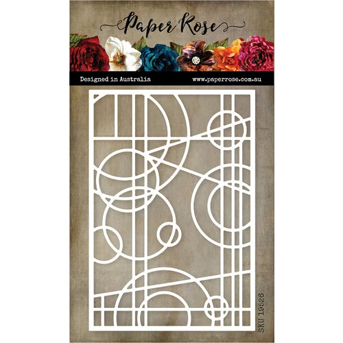 Paper Rose - Dies - Abstract Stained Glass Frame 1 Paper Rose - Dies - Abstract Stained Glass Frame