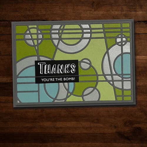 Paper Rose - Dies - Abstract Stained Glass Frame 4 Paper Rose - Dies - Abstract Stained Glass Frame