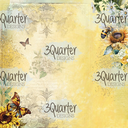 3Quarter Designs - Sunflower Elixir Collection - 8 x 8 Paper Pack