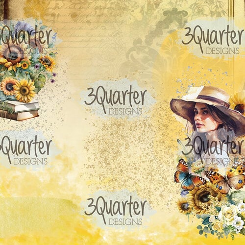3Quarter Designs - Sunflower Elixir Collection - 8 x 8 Paper Pack