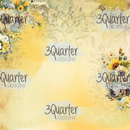 3Quarter Designs - Sunflower Elixir Collection - 8 x 8 Paper Pack