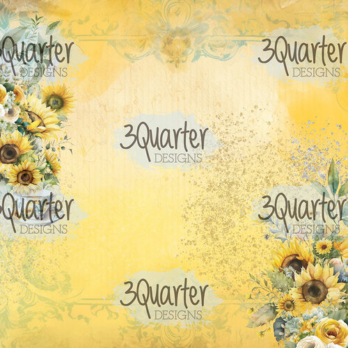 3Quarter Designs - Sunflower Elixir Collection - 8 x 8 Paper Pack