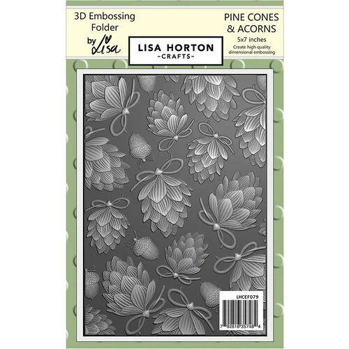 Lisa Horton Crafts - 3D Embossing Folder - Pine Cones and Acorns 1 Lisa Horton Crafts - 3D Embossing Folder - Pine Cones and Acorns