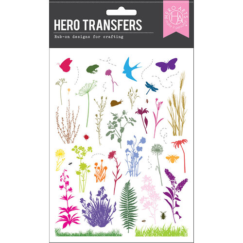 Hero Arts - Hero Transfers - Rub Ons - Wildflowers and Bugs 1 Hero Arts - Hero Transfers - Rub Ons - Wildflowers and Bugs