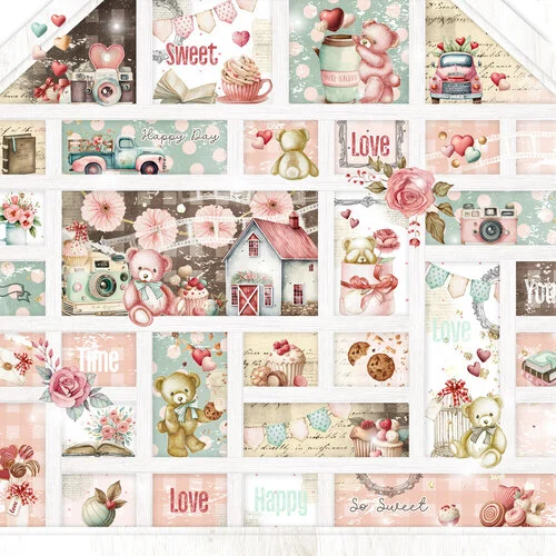 Memory Place - Beary Sweet Collection - 12 x 12 Double Sided Paper - Sweet Little Things