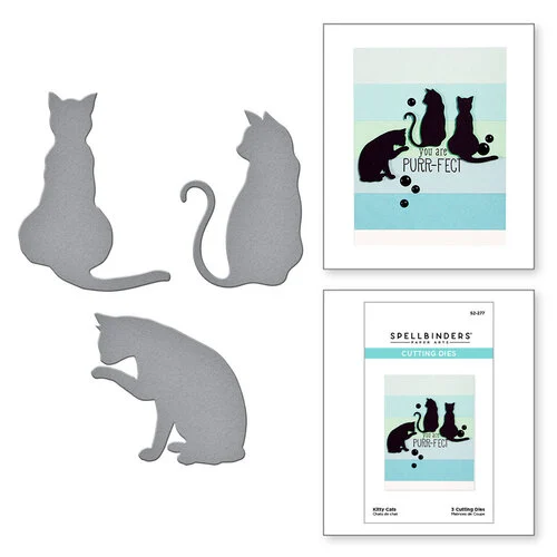 Spellbinders - D-Lites Die - Etched Dies - Kitty Cats 1 Spellbinders - D-Lites Die - Etched Dies - Kitty Cats