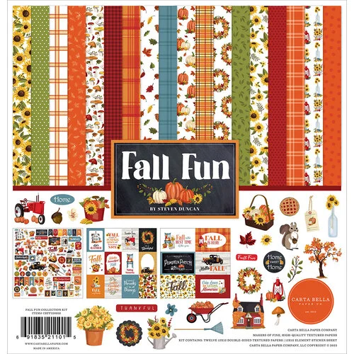 Carta Bella Paper - Fall Fun Collection - 12 x 12 Collection Kit 1 Carta Bella Paper - Fall Fun Collection - 12 x 12 Collection Kit