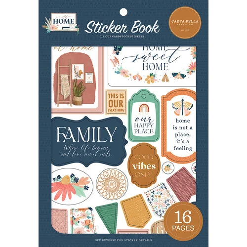 Carta Bella Paper - At Home Collection - Sticker Book 1 Carta Bella Paper - At Home Collection - Sticker Book