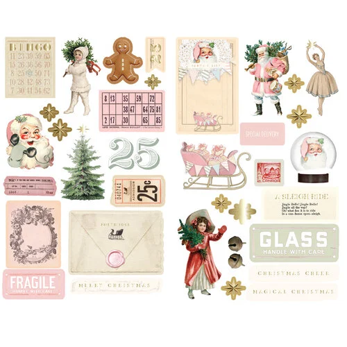 Prima - Christmas Market Collection - Chipboard Stickers 1 Prima - Christmas Market Collection - Chipboard Stickers