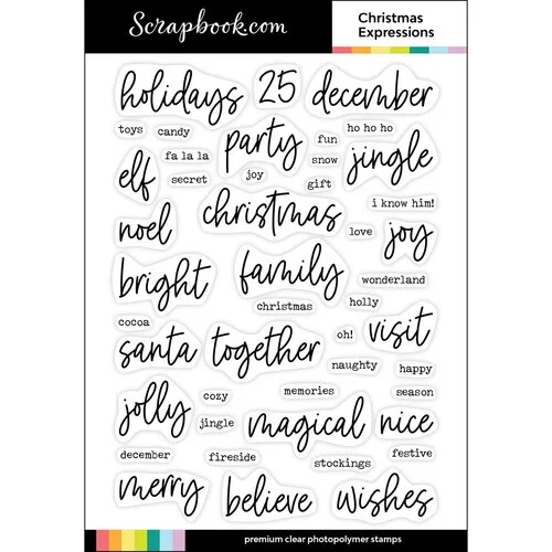 Scrapbook.com - Clear Photopolymer Stamp Set - Expressions Bundle 3 Scrapbook.com - Clear Photopolymer Stamp Set - Expressions Bundle